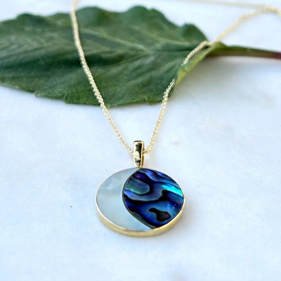 Crescent Moon Necklace - Brass, Indonesia