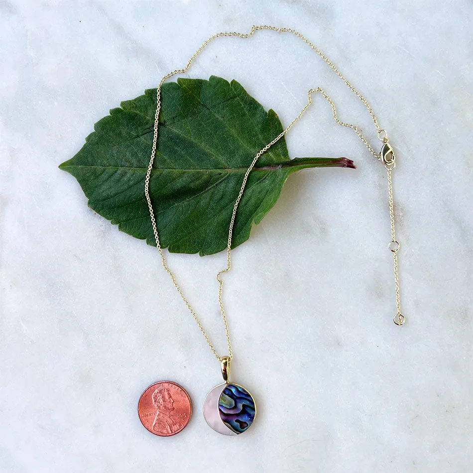 Crescent Moon Necklace - Brass, Indonesia