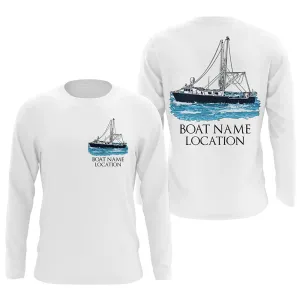 Custom Fishing Boat Name Long Sleeve Fishing Shirts, Personalized Fisher Boats Shirt IPHW5096