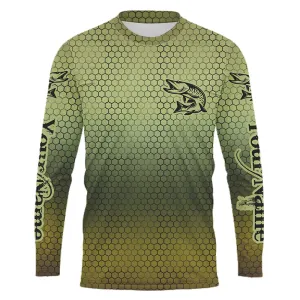 Custom Musky Long Sleeve Tournament Fishing Shirts, Muskie Fishing Jerseys IPHW4171