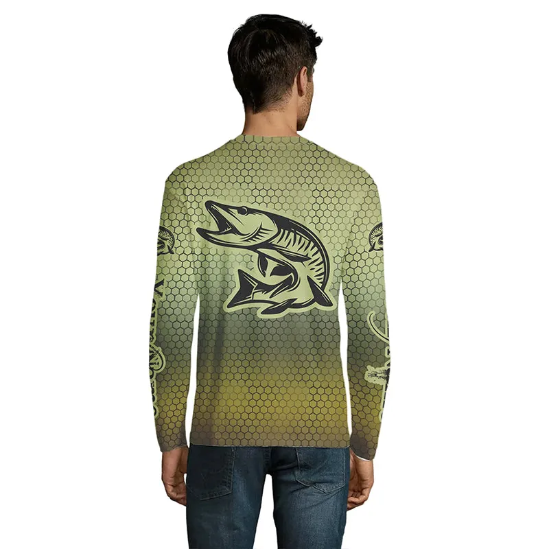 Custom Musky Long Sleeve Tournament Fishing Shirts, Muskie Fishing Jerseys IPHW4171