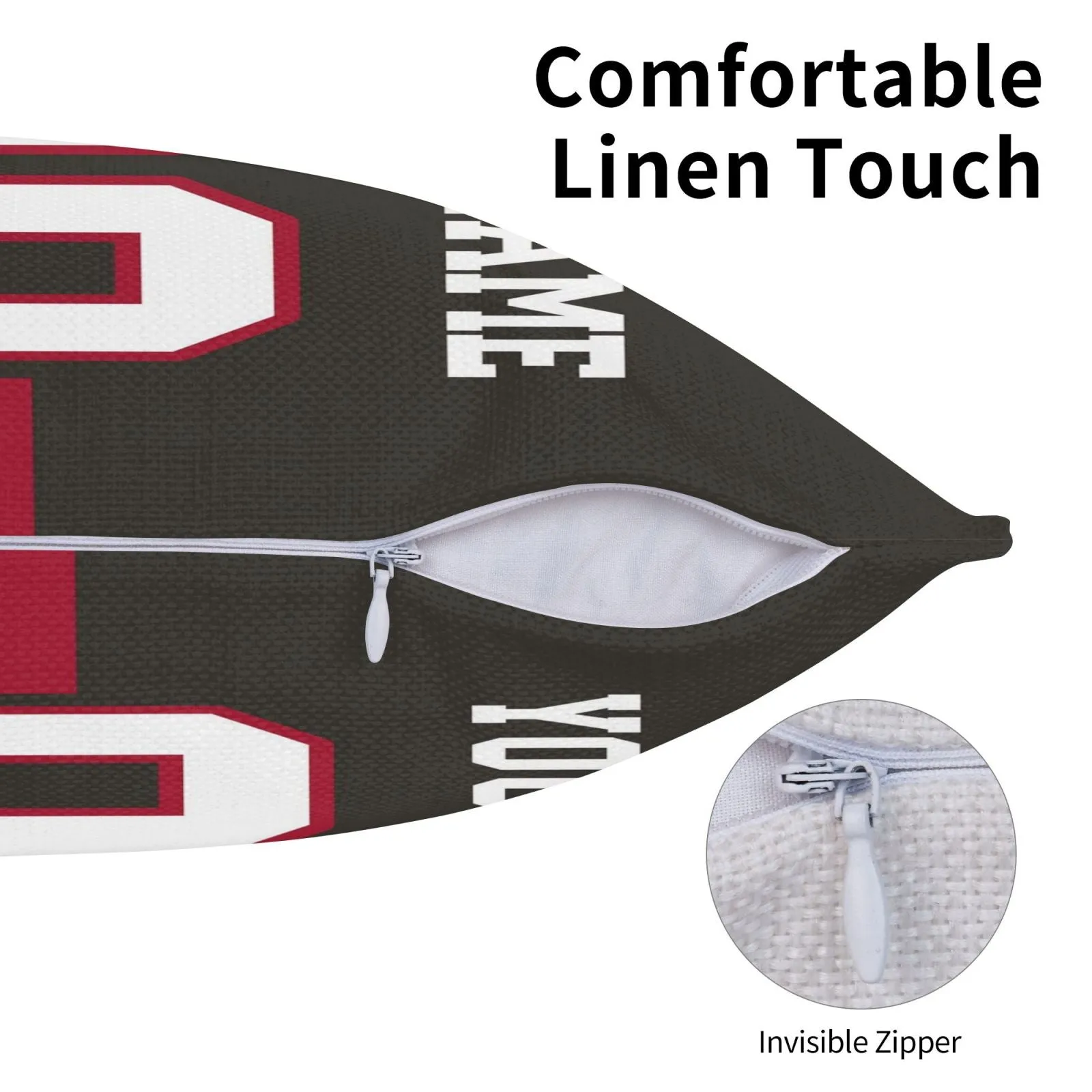 Custom Pewter Tampa Bay Buccaneers Decorative Throw Pillow Case - Print Personalized Football Team Fans Name & Number Birthday Gift
