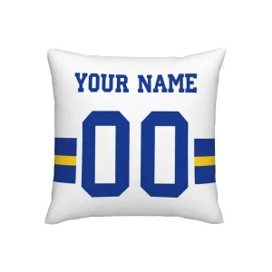 Customized Los Angeles Rams Football Team Decorative Throw Pillow Case Print Personalized Football Style Fans Letters & Number White Pillowcase Birthday Gifts