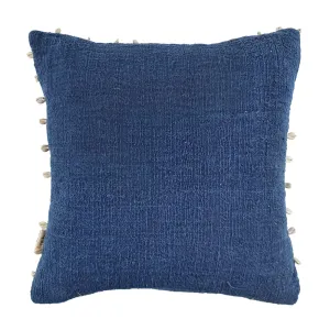 Dark Blue Cowry Shell Pillow