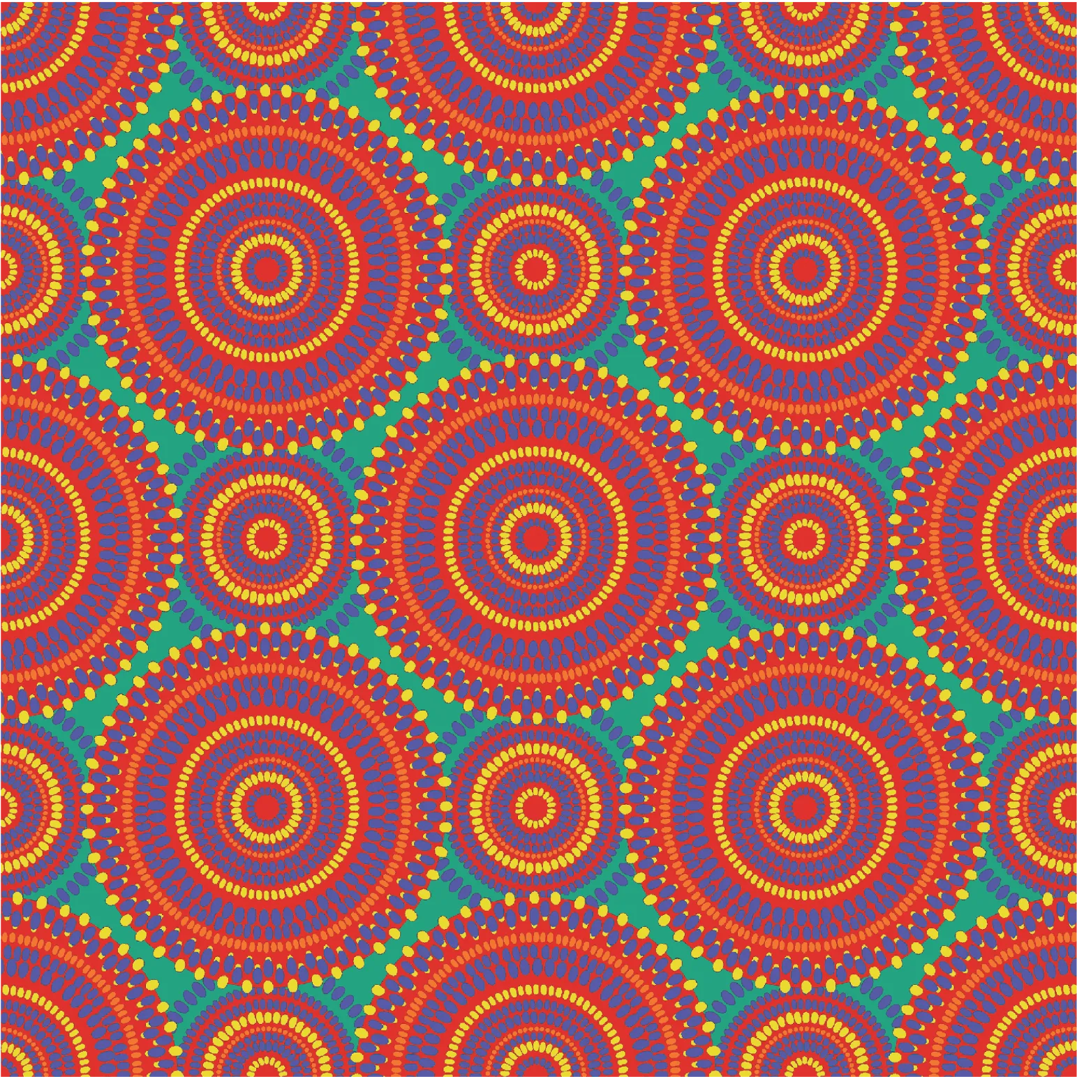 Debare Men's African Print Shorts (Turquoise Red Circles)- Clearance