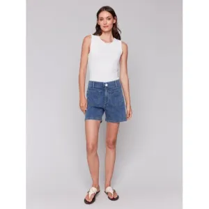 Denim Shorts with Patch Pockets