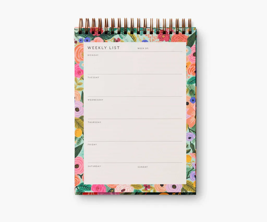Desktop Weekly Planner Garden Party