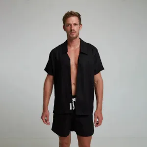 Dimana disco short sleeve linen shirt