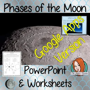 Distance Learning Phases of the Moon Google Slides Lesson