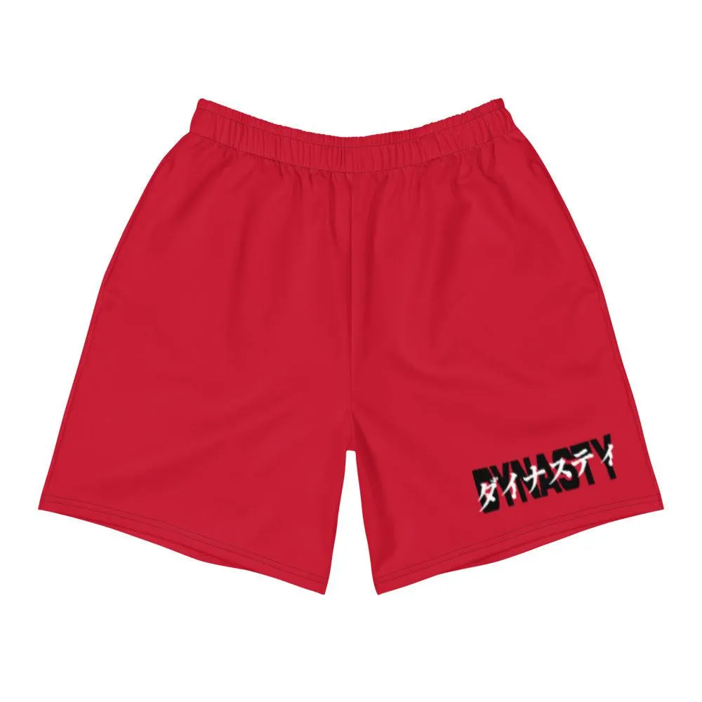Dynasty Cyberpunk Katakana Active Training Workout Shorts (Red)