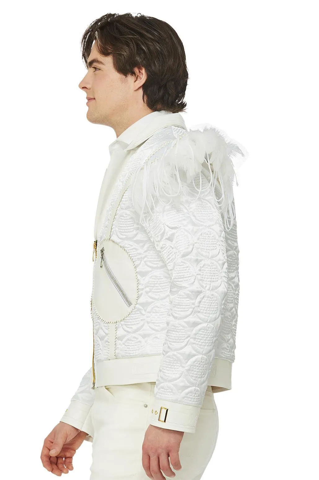 Elton John White Feather Jacket