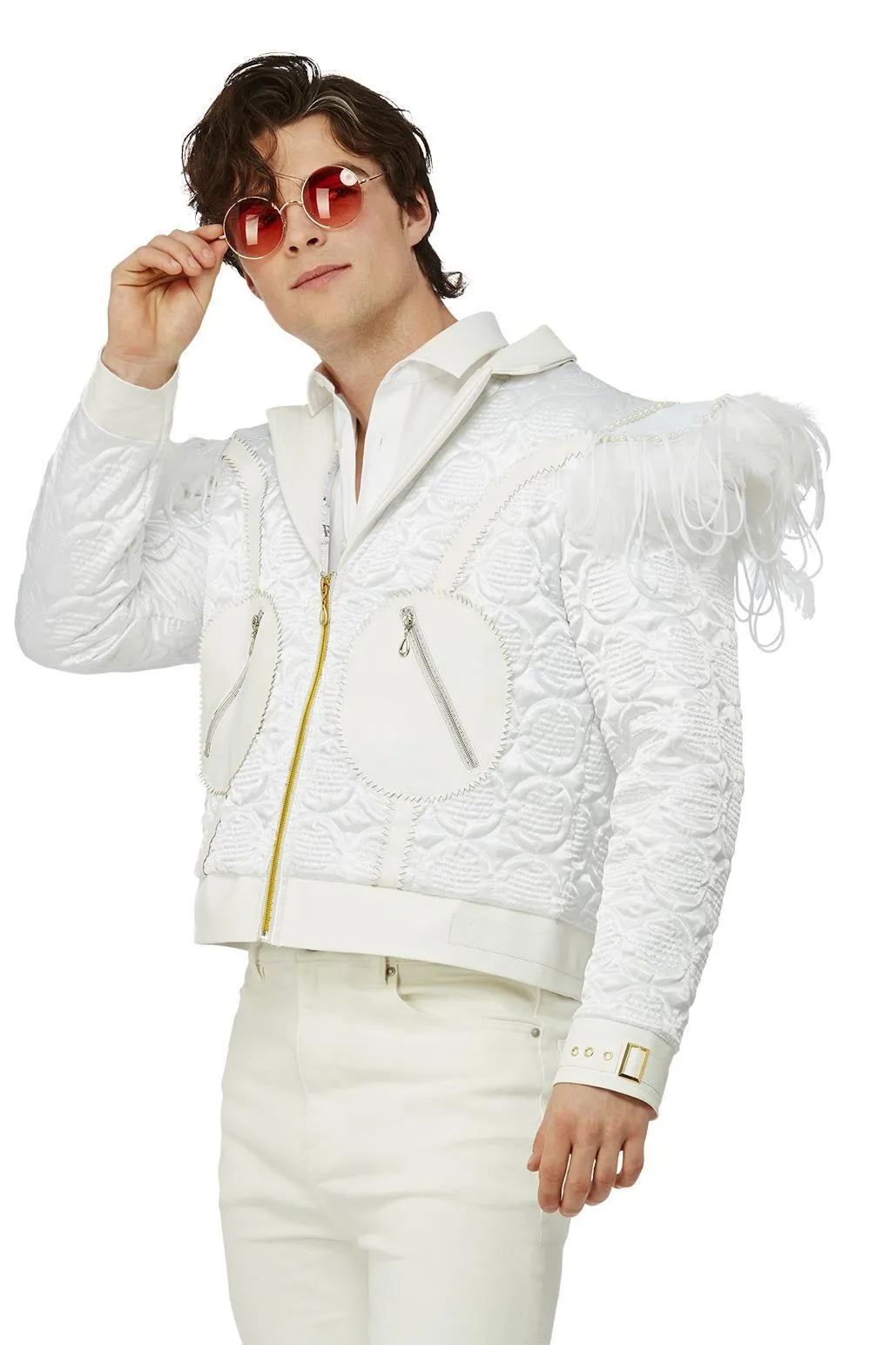 Elton John White Feather Jacket