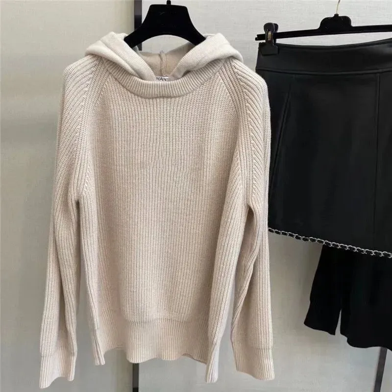 Fashion Designer channel Women's Sweaters wear Heart-shaped V-neck knit vertical alphabet embroidery soft and comfortable base high-quality luxury seiko