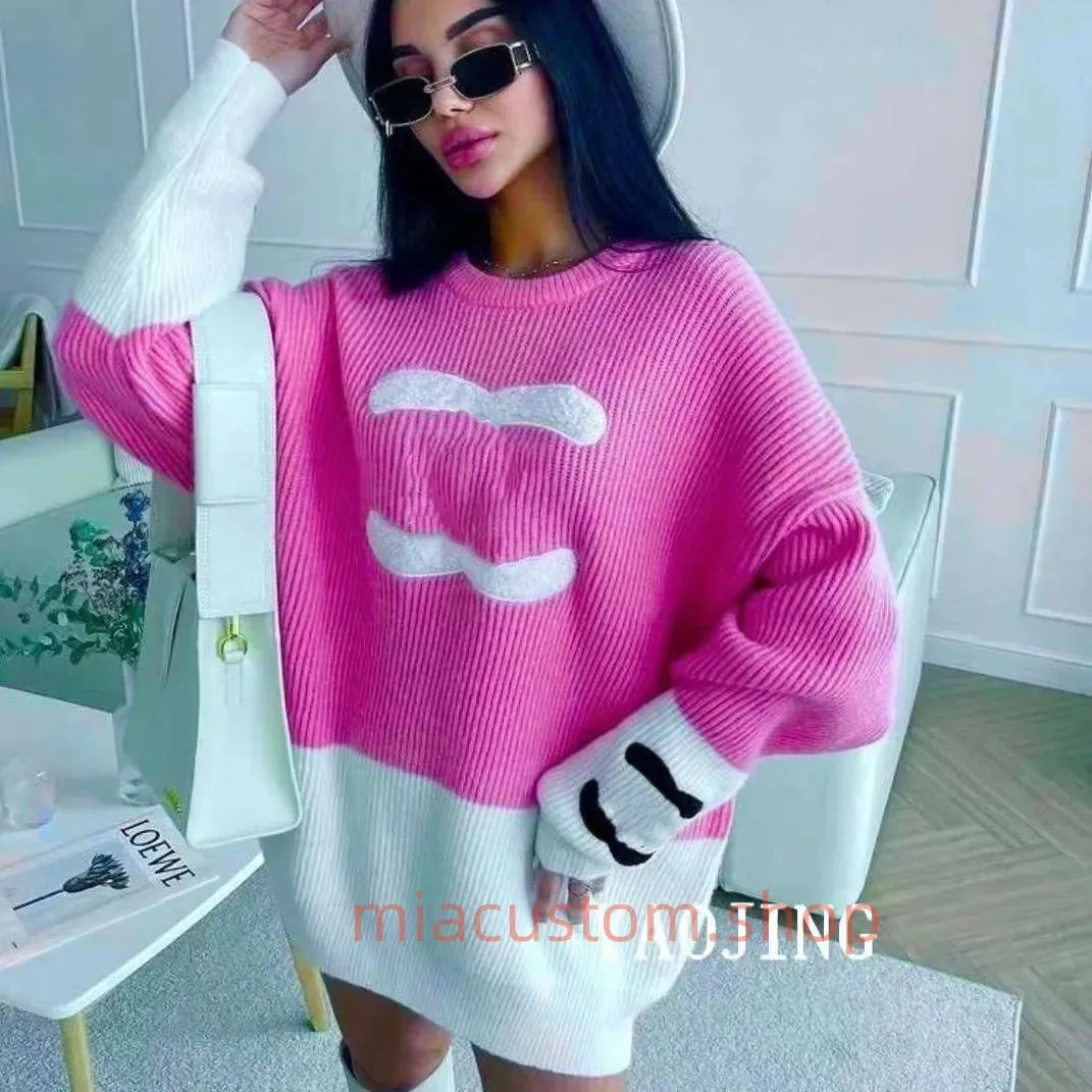 Fashion Designer channel Women's Sweaters wear Heart-shaped V-neck knit vertical alphabet embroidery soft and comfortable base high-quality luxury seiko