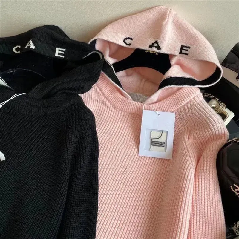 Fashion Designer channel Women's Sweaters wear Heart-shaped V-neck knit vertical alphabet embroidery soft and comfortable base high-quality luxury seiko