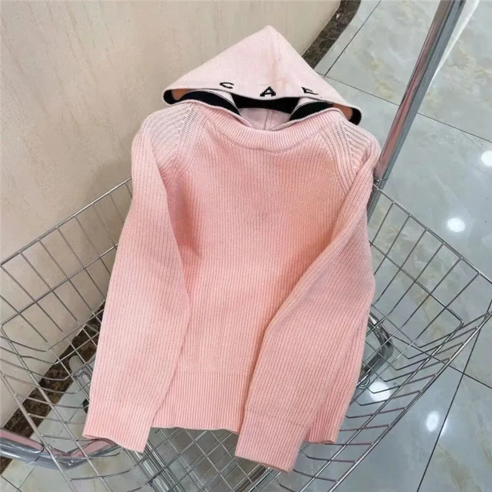 Fashion Designer channel Women's Sweaters wear Heart-shaped V-neck knit vertical alphabet embroidery soft and comfortable base high-quality luxury seiko