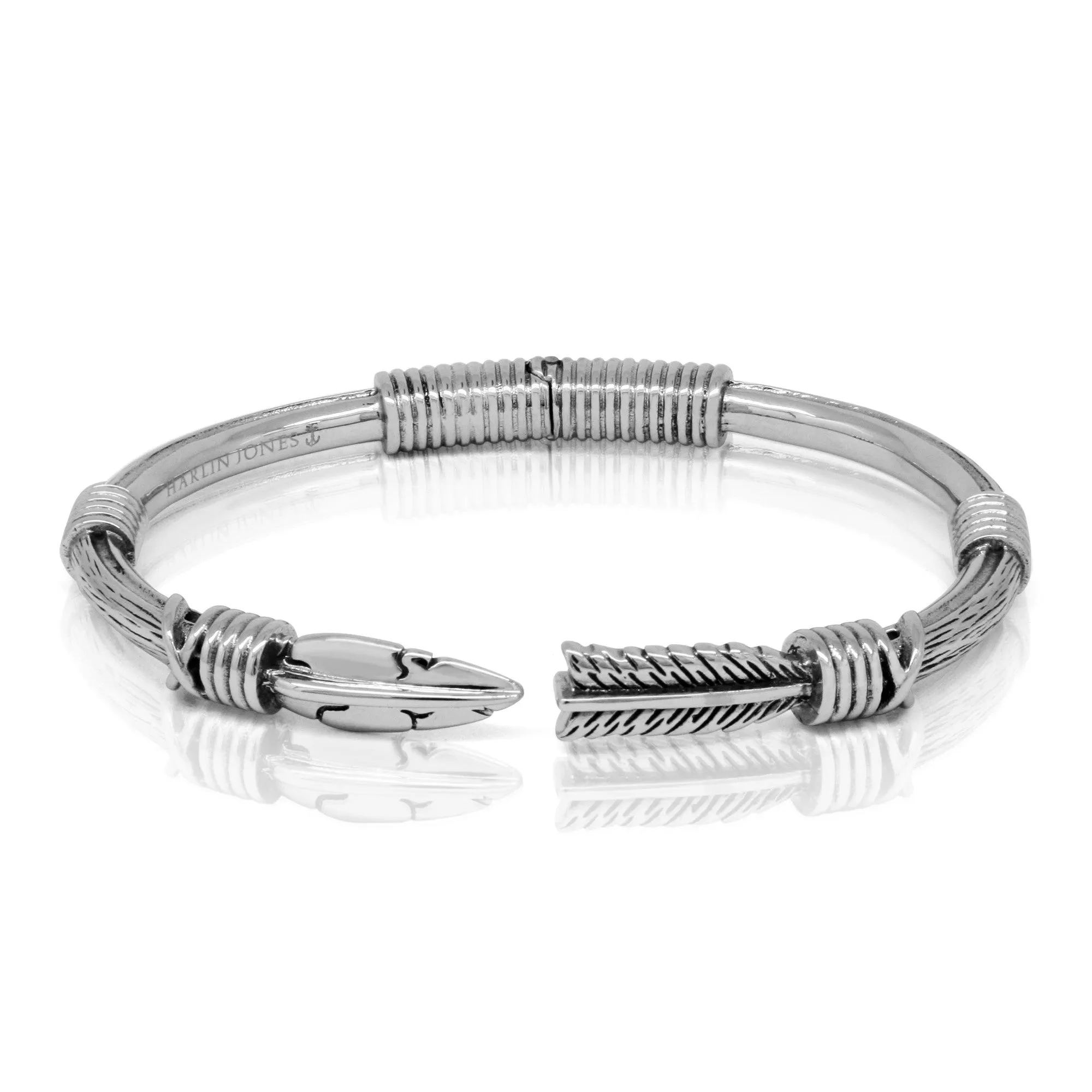 Feather arrow bangle - Steel