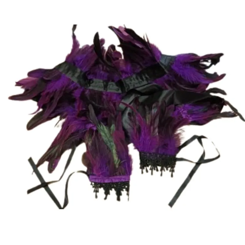 Feather Shawl and Wrist Cuffs - Assorted