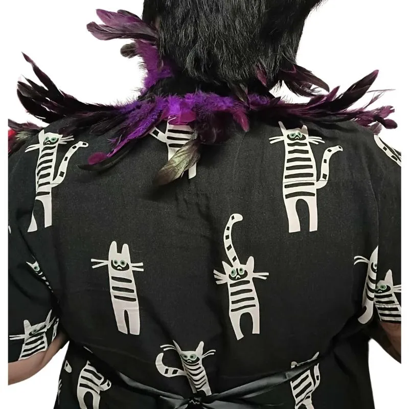 Feather Shawl and Wrist Cuffs - Assorted