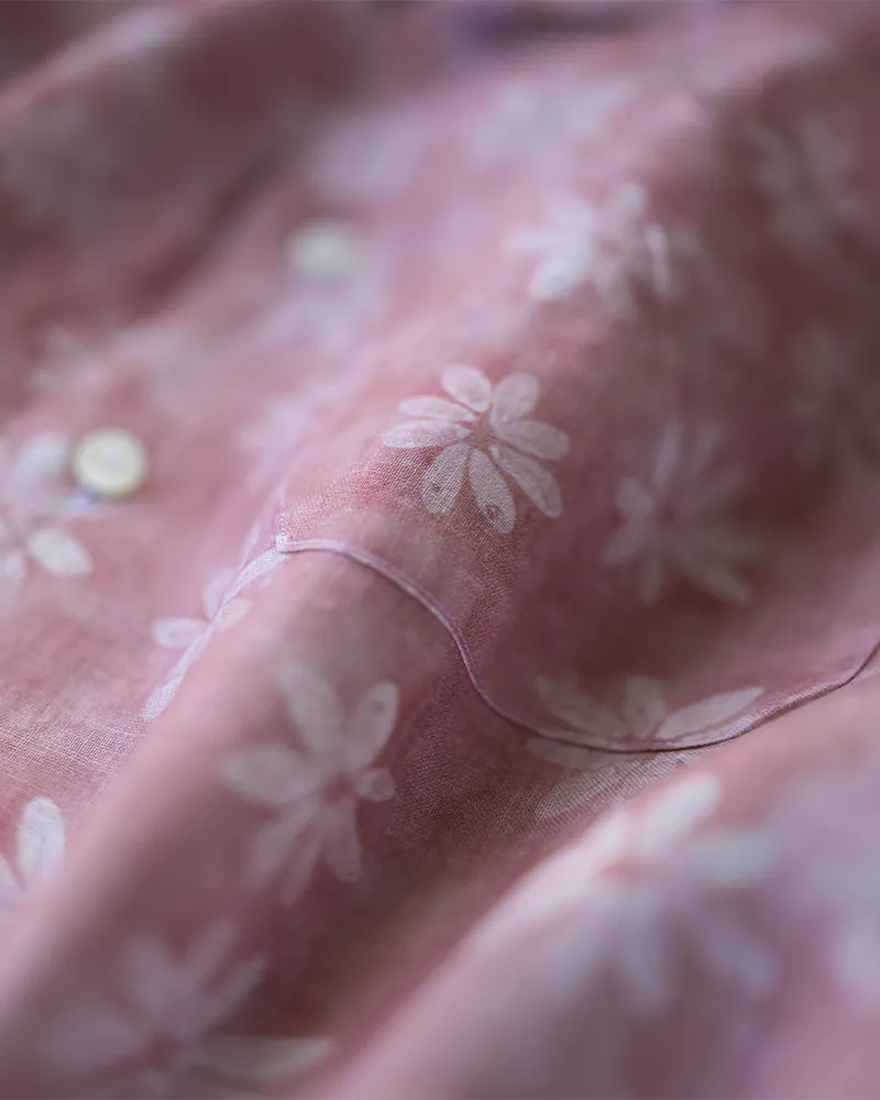 Floral Linen Camp (Pink)