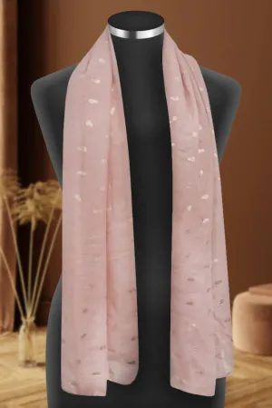 Foil Leaf Print Scarf