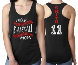 Glitter Baseball Laces Mom Tank | Proud Baseball Mom | Baseball Tank Top | Customize