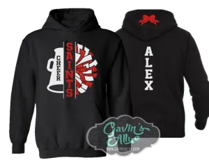 Glitter Cheer Hoodie | Cheer Hoodies | Customize with your Team & Colors | Youth or Adult