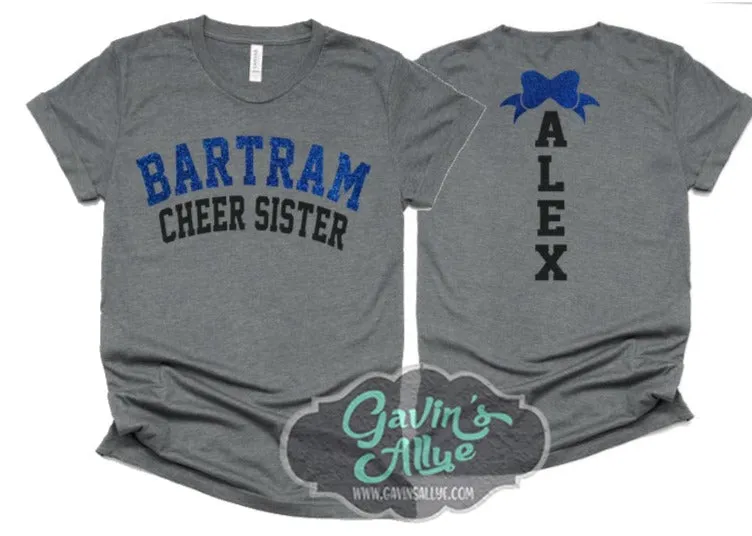 Glitter Cheer Shirt | Cheer Tshirts | Cheerleading Shirts | Biggest Fan | Cheerleader Gift | Glitter Megaphone Shirt | Bella Canvas T-shirt