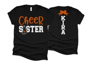 Glitter Cheer Sister Shirt | Cheer Tshirts | Cheerleading Shirts | Cheerleader Gift | Glitter Megaphone Shirt | Bella Canvas T-shirt
