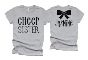 Glitter Cheer Sister Shirt | Cheer Tshirts | Cheerleading Shirts | Cheerleader Gift | Glitter Megaphone Shirt | Bella Canvas T-shirt