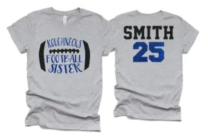 Glitter Football Sister Shirt | Football Shirts | Football Sister Shirts | Bella Canvas T Shirt