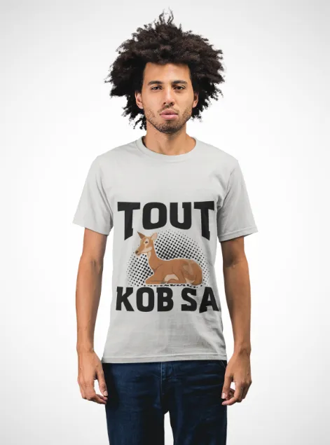 Haitian Humor T-Shirt Tout Kob Sa Design Premium Ethically Made Tee Unisex Cotton Comfort Fit