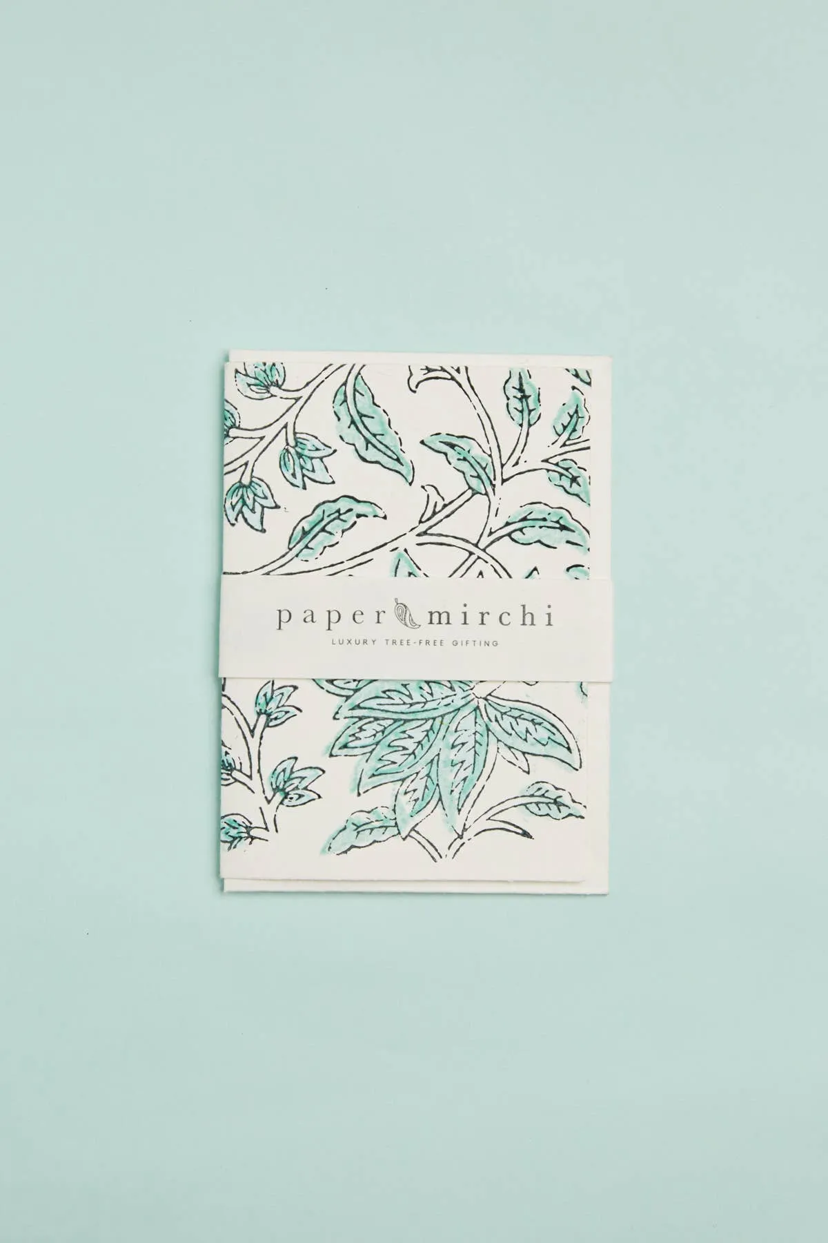 Hand Block Printed Greeting Card - Bouquet Breeze