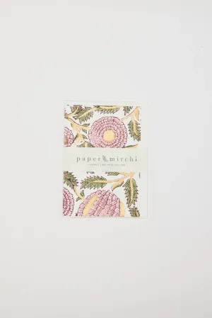 Hand Block Printed Greeting Card - Marigold Glitz