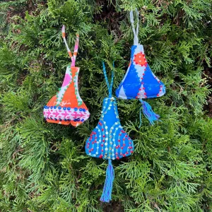 Hand Block Printed Ornament ~ Bell