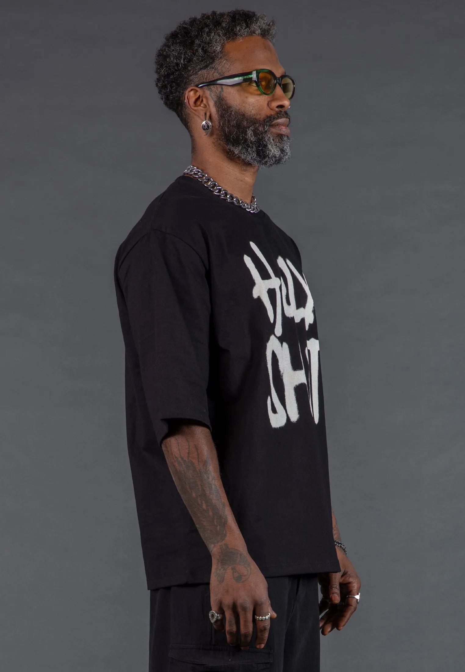 HOLY SHIT OVERSIZED T-SHIRT BLACK