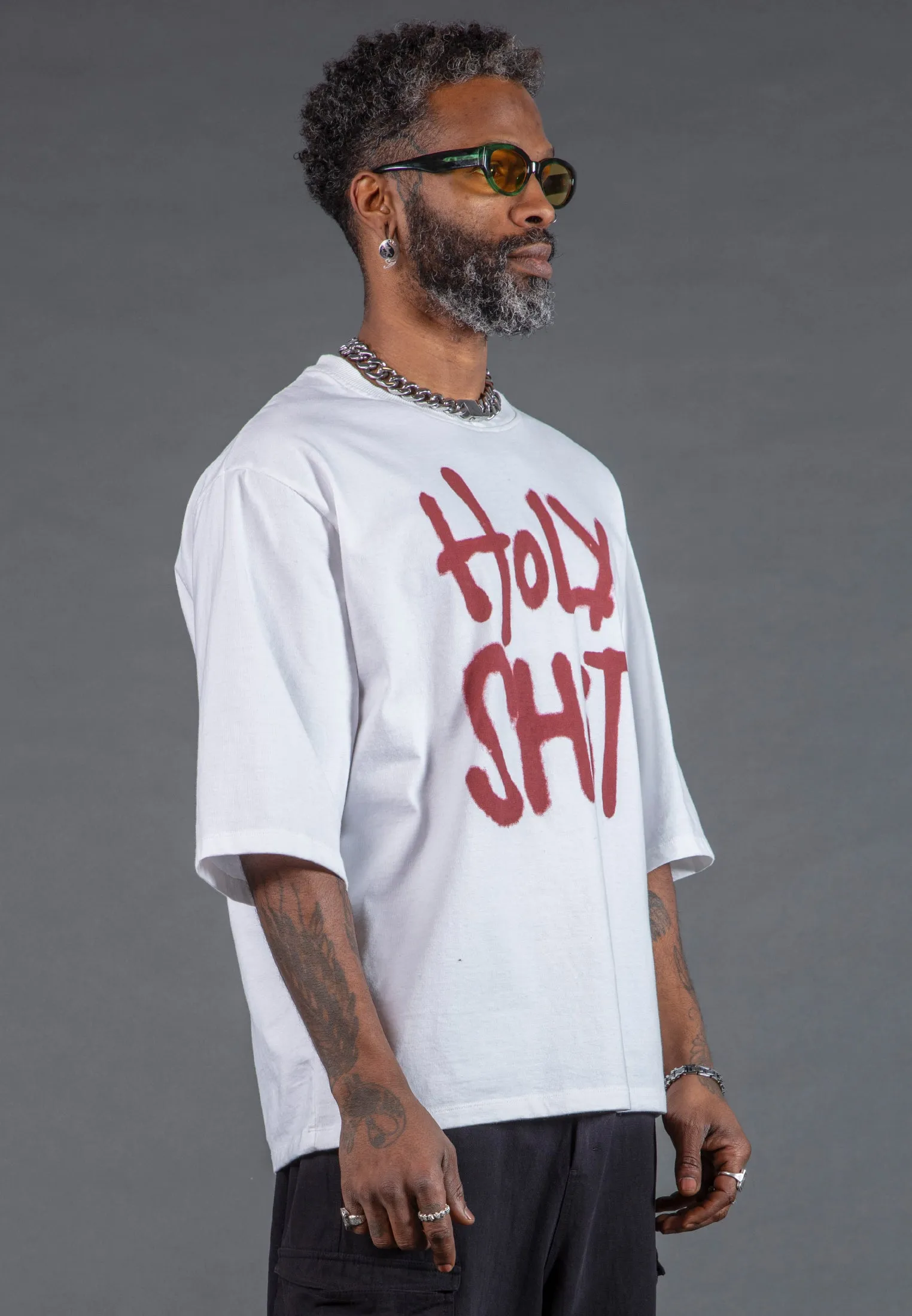 HOLY SHIT OVERSIZED T-SHIRT WHITE