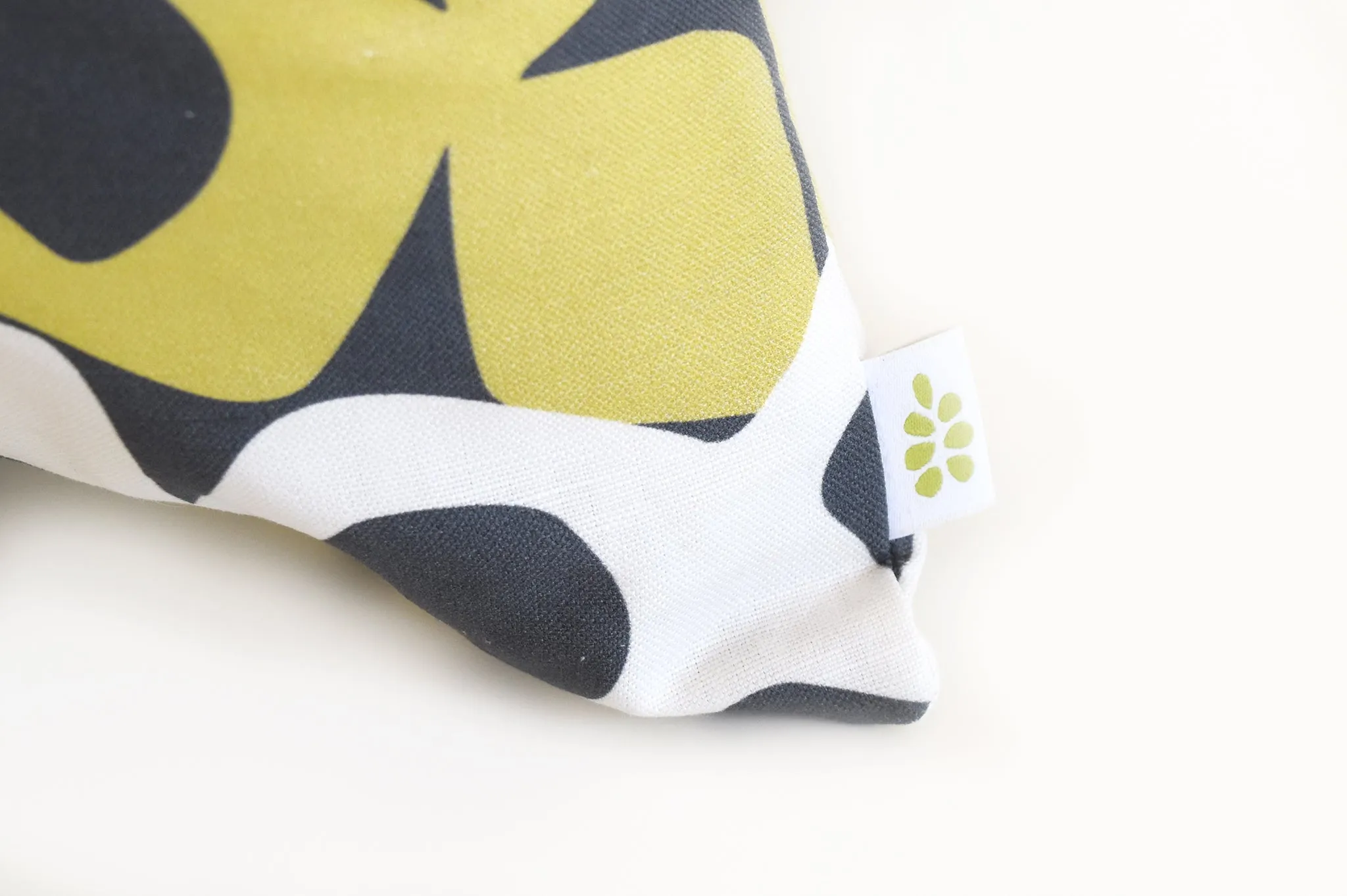 Hoop Linen Cotton Pillow (18x18) – Charcoal Moss