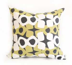 Hoop Linen Cotton Pillow (18x18) – Charcoal Moss