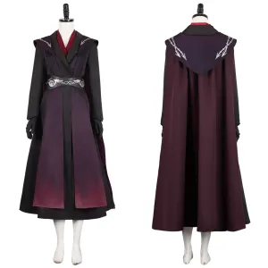 House of the Dragon Rhaenyra Targaryen Black and Red Gradient Set Cosplay Costume Outfits