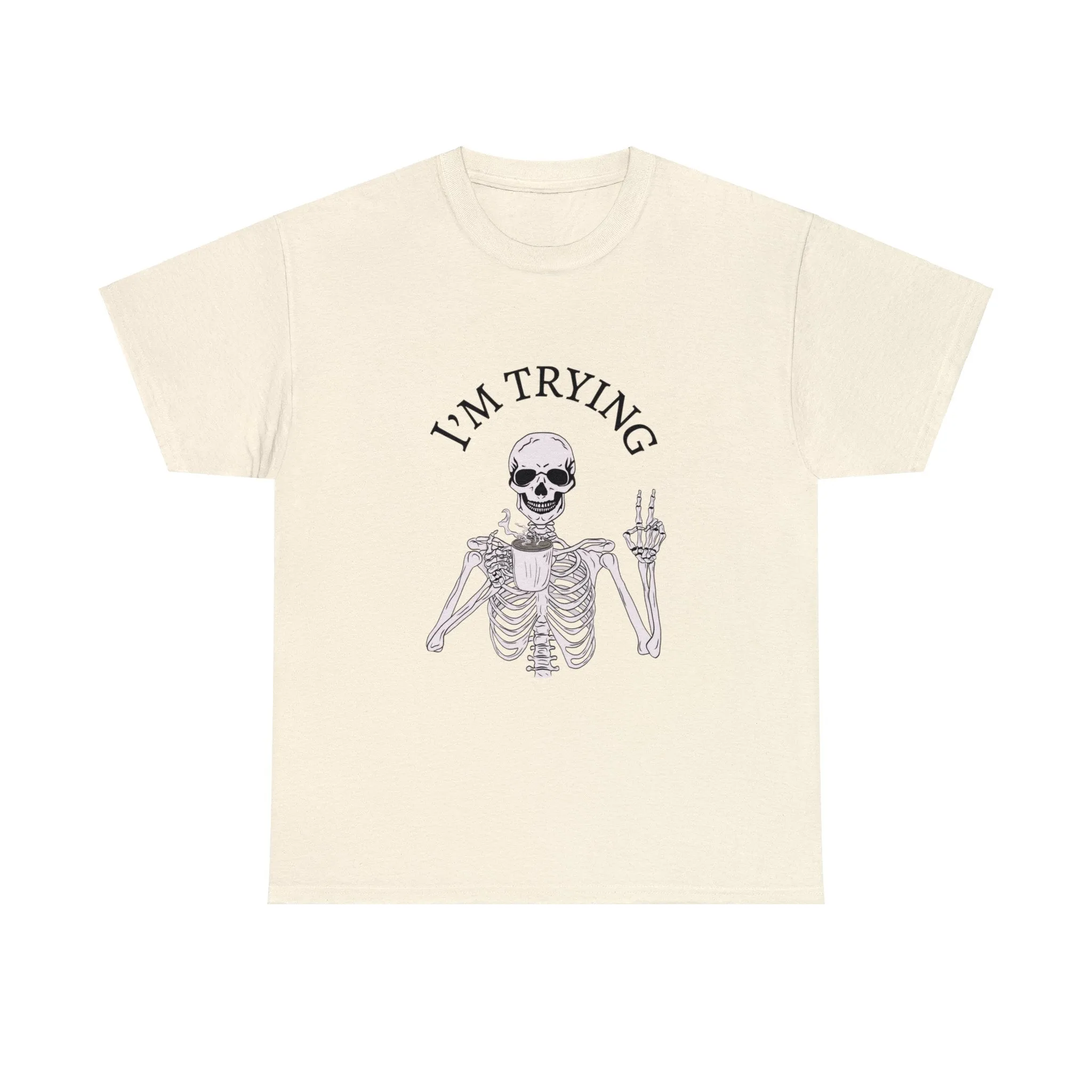 I'm Trying Playful Skeleton Tshirt