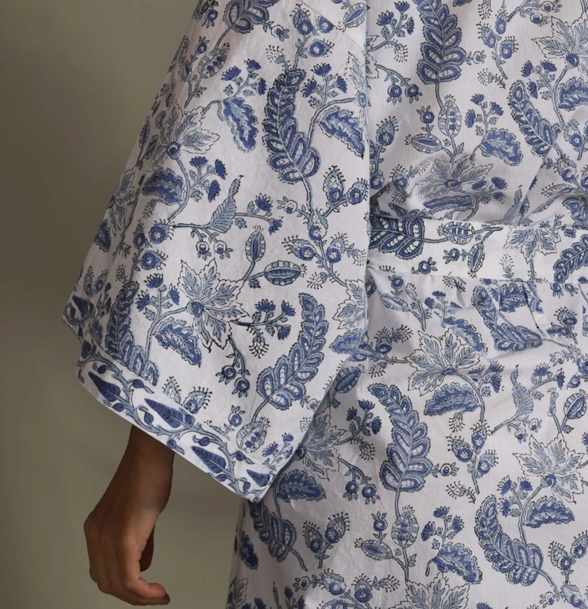 Indigo/Grey Floral Gown