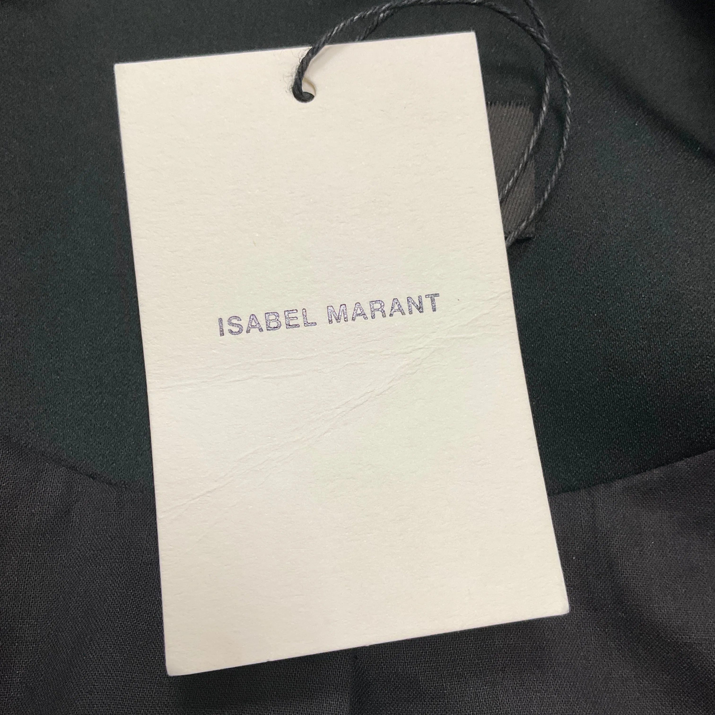 Isabel Marant Black Satin Trimmed Tuxedo-Style Cotton and Linen Jacket