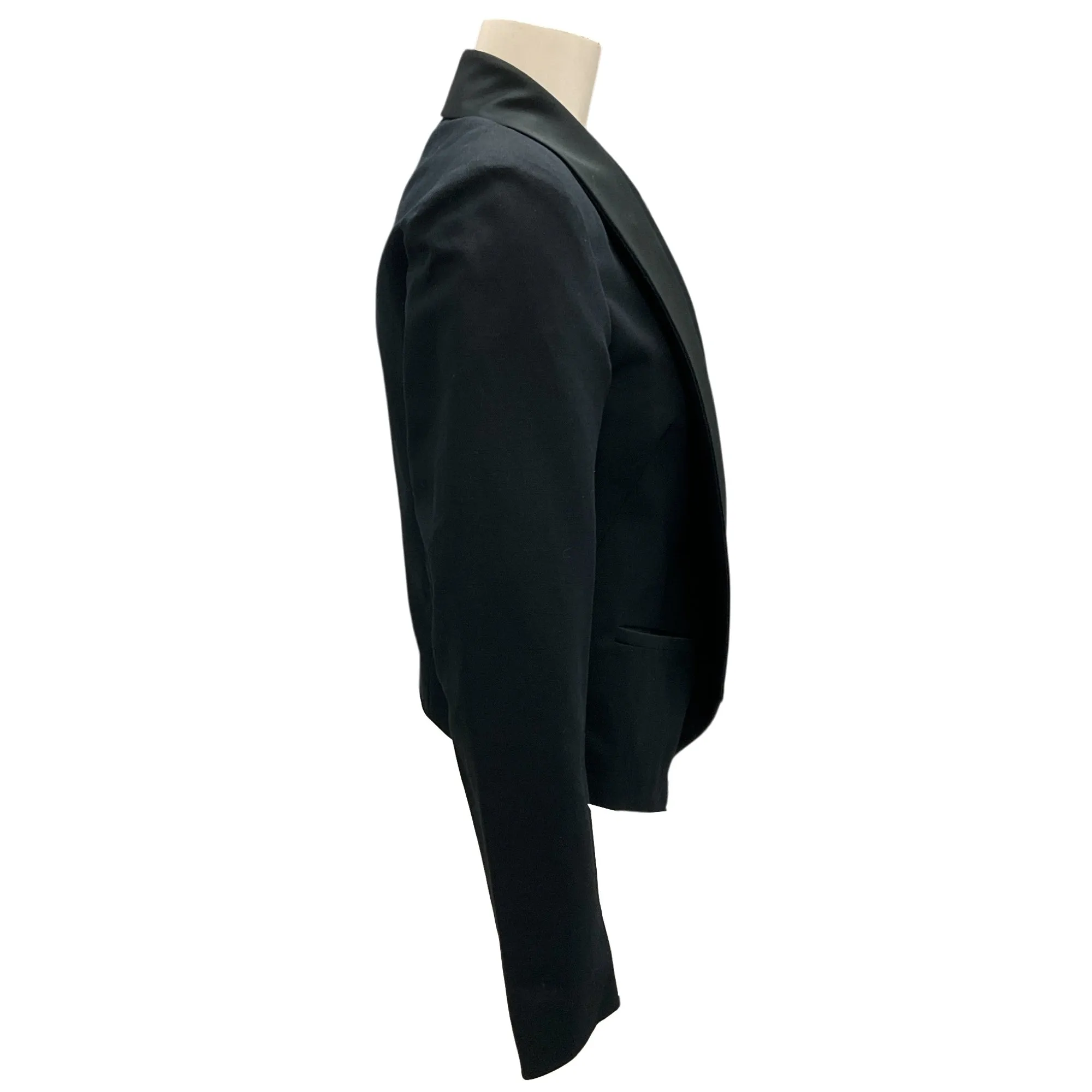 Isabel Marant Black Satin Trimmed Tuxedo-Style Cotton and Linen Jacket