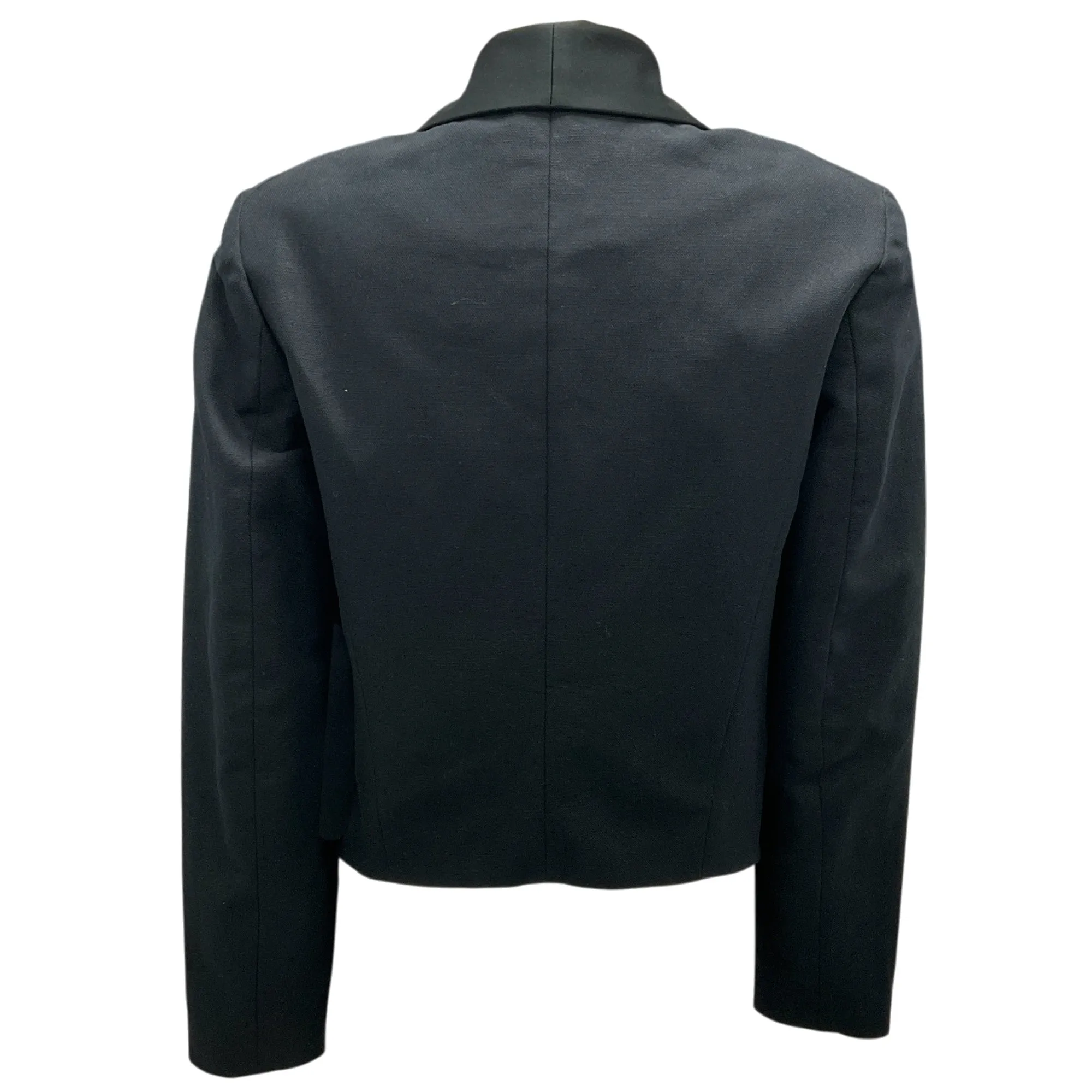 Isabel Marant Black Satin Trimmed Tuxedo-Style Cotton and Linen Jacket