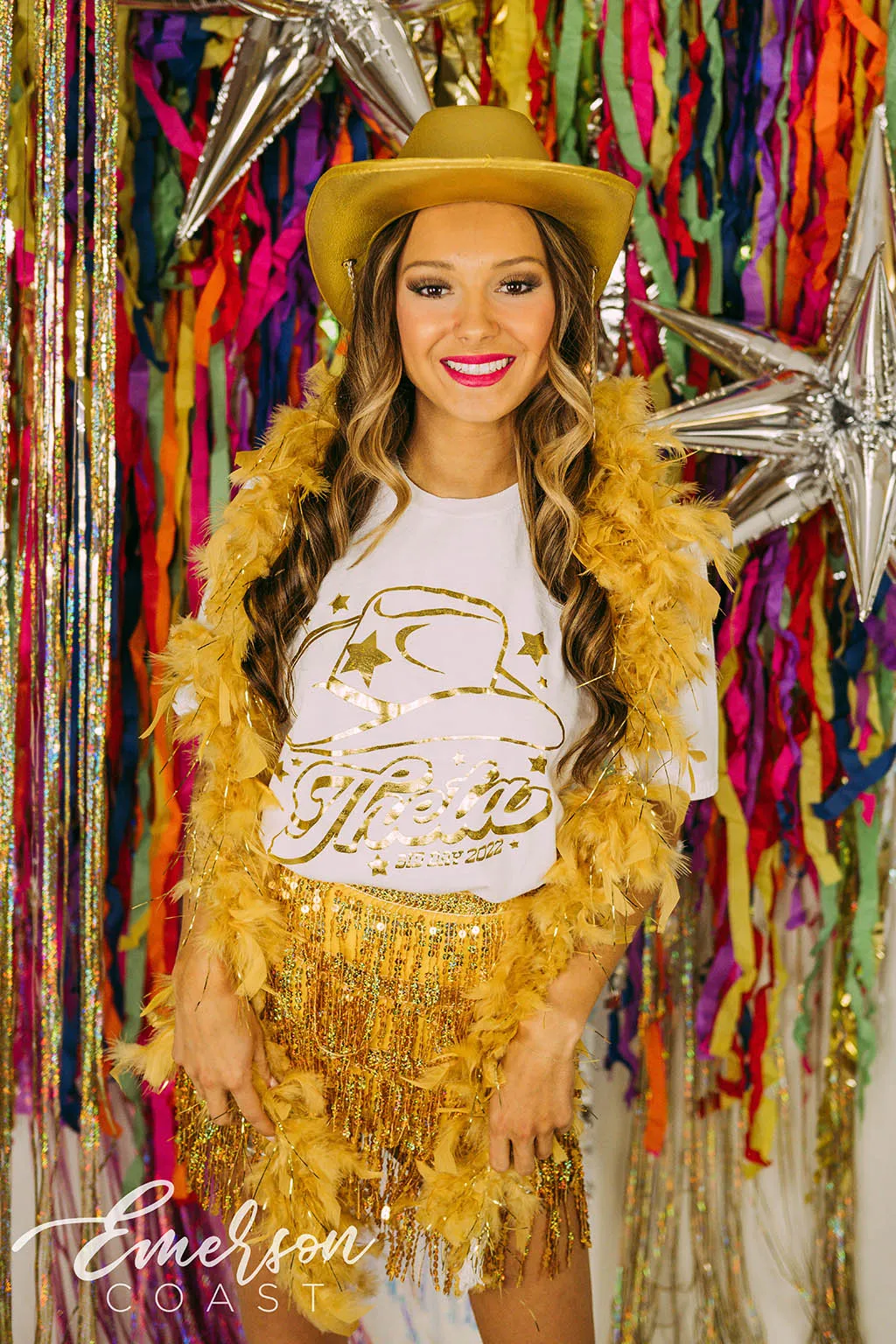Kappa Alpha Theta Gold Foil Bid Day Tee