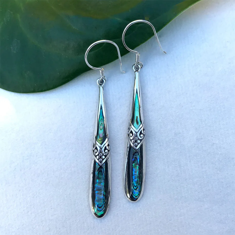 Kenindah Abalone Earrings - Sterling Silver, Indonesia