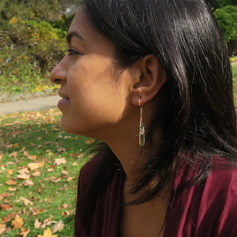 Kenindah Abalone Earrings - Sterling Silver, Indonesia