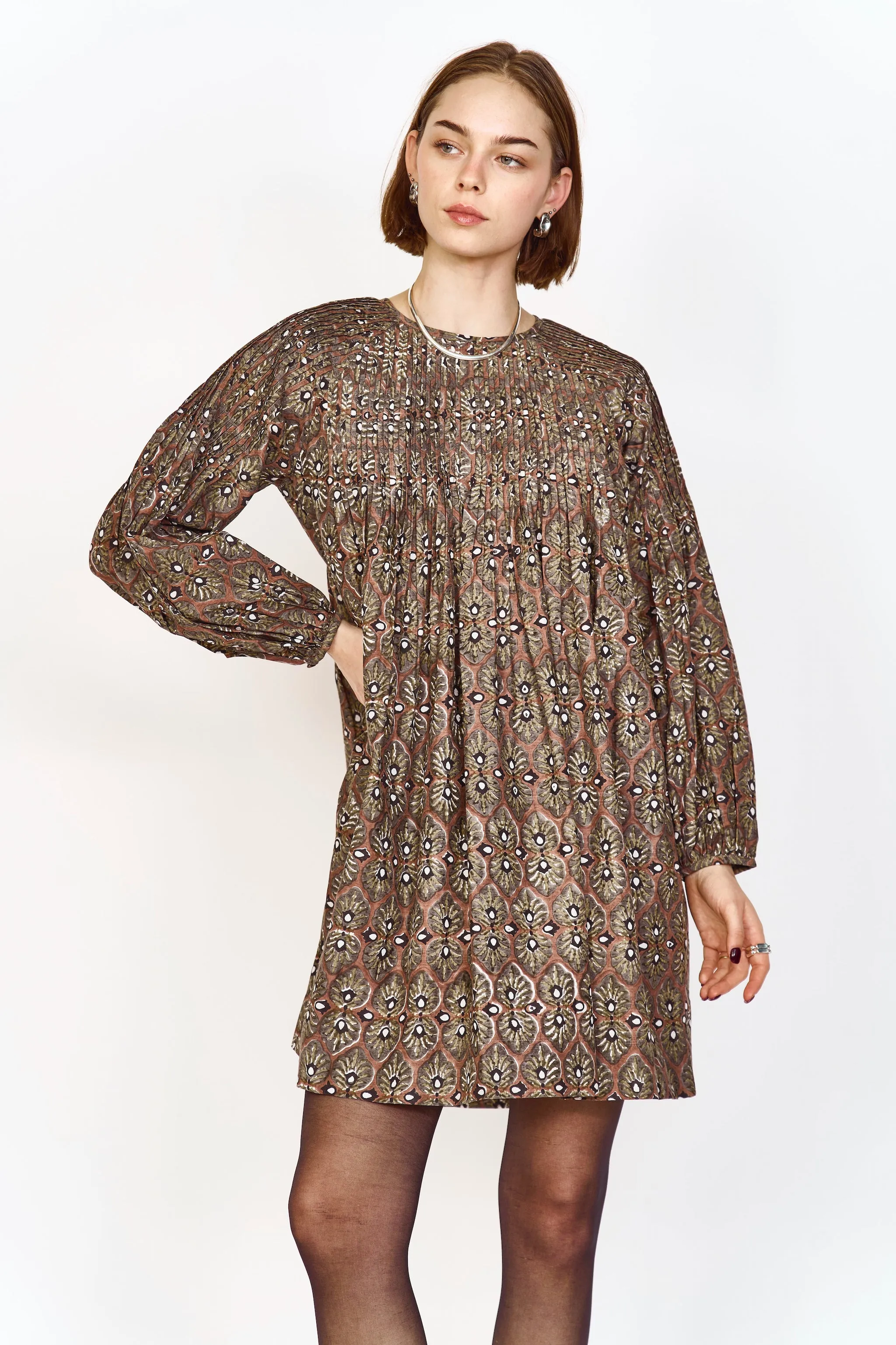 Kerala Dress in Chestnut Shisha