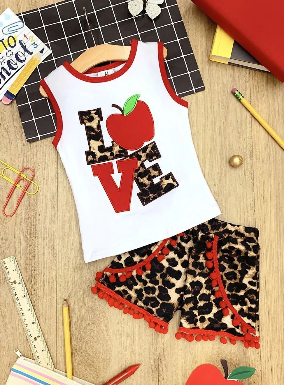 Leopard Love Pom Pom Short Set